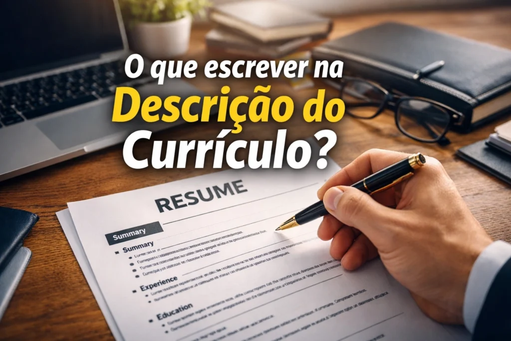 O que escrever na descrição do currículo
