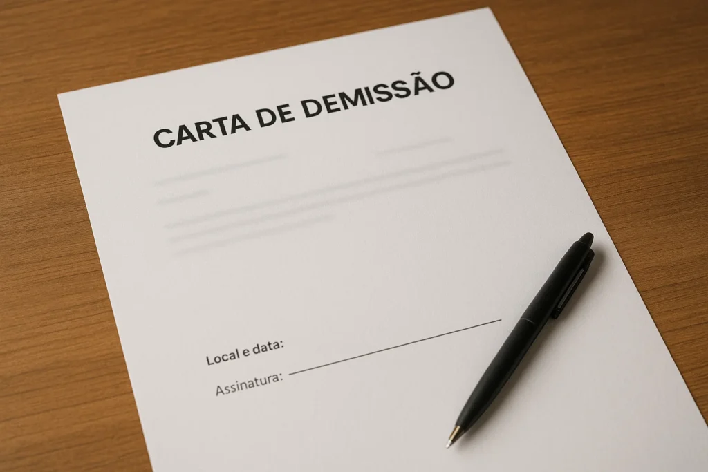 o que escrever na carta de demissão