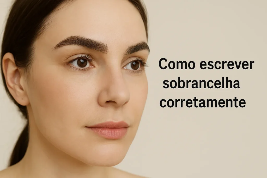 sobrancelha como escreve