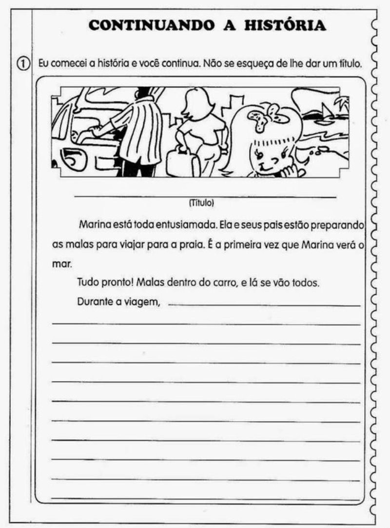 produção de texto 5 ano continue a história