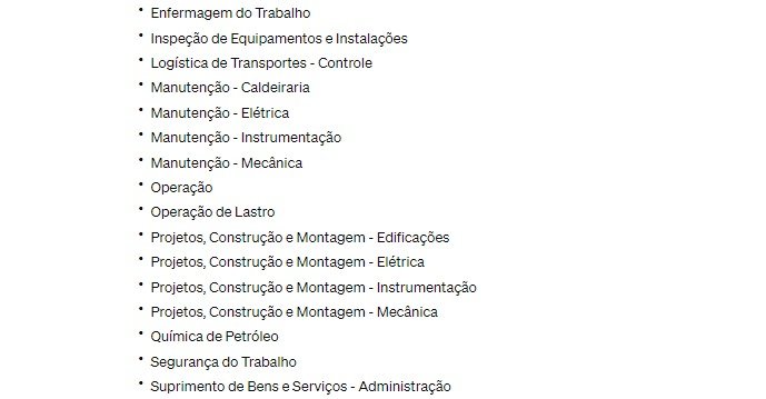 concurso público para petrobras