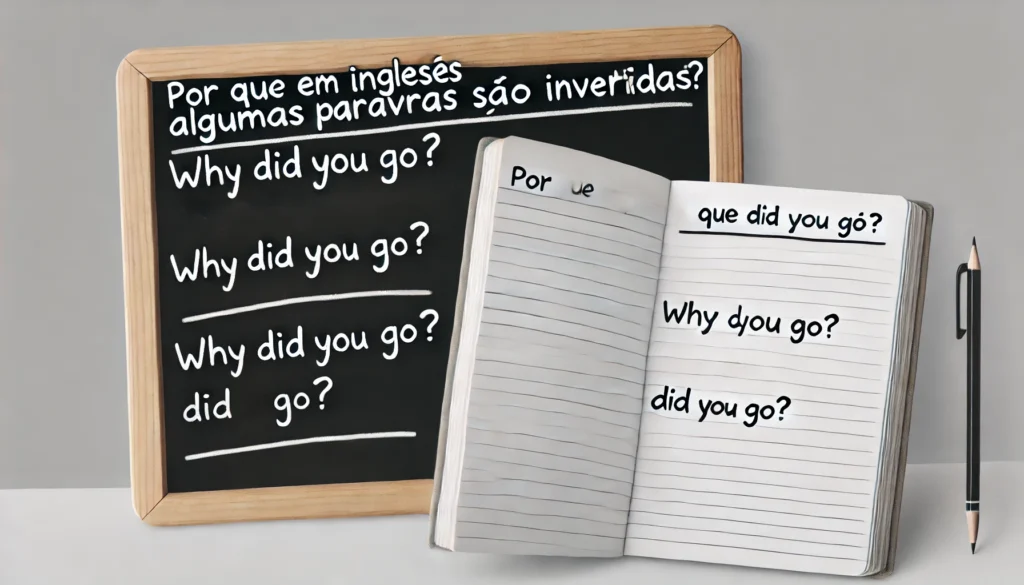 Por que em inglês algumas palavras são invertidas