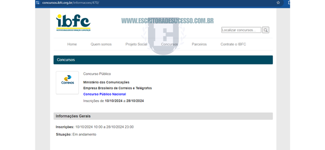 Como se inscrever no Concurso dos Correios 