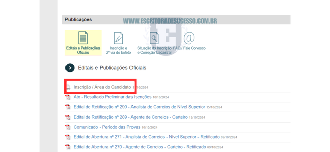 Como se inscrever no Concurso dos Correios 