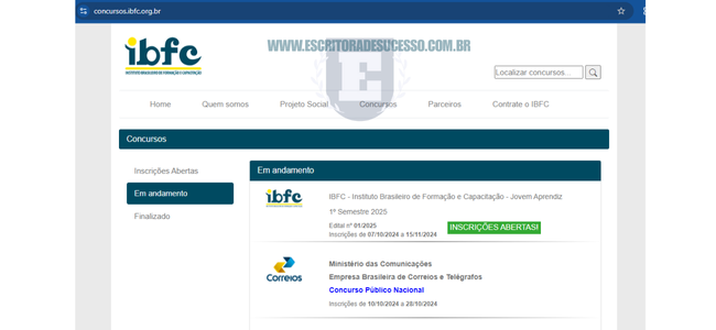 Como se inscrever no Concurso dos Correios