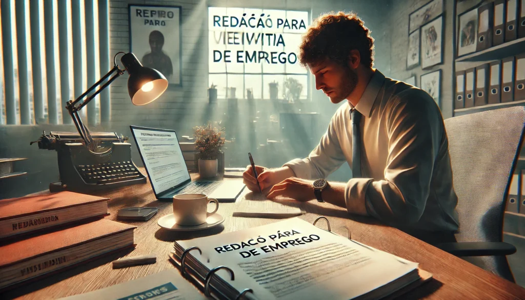Redação para entrevista de emprego tema livre