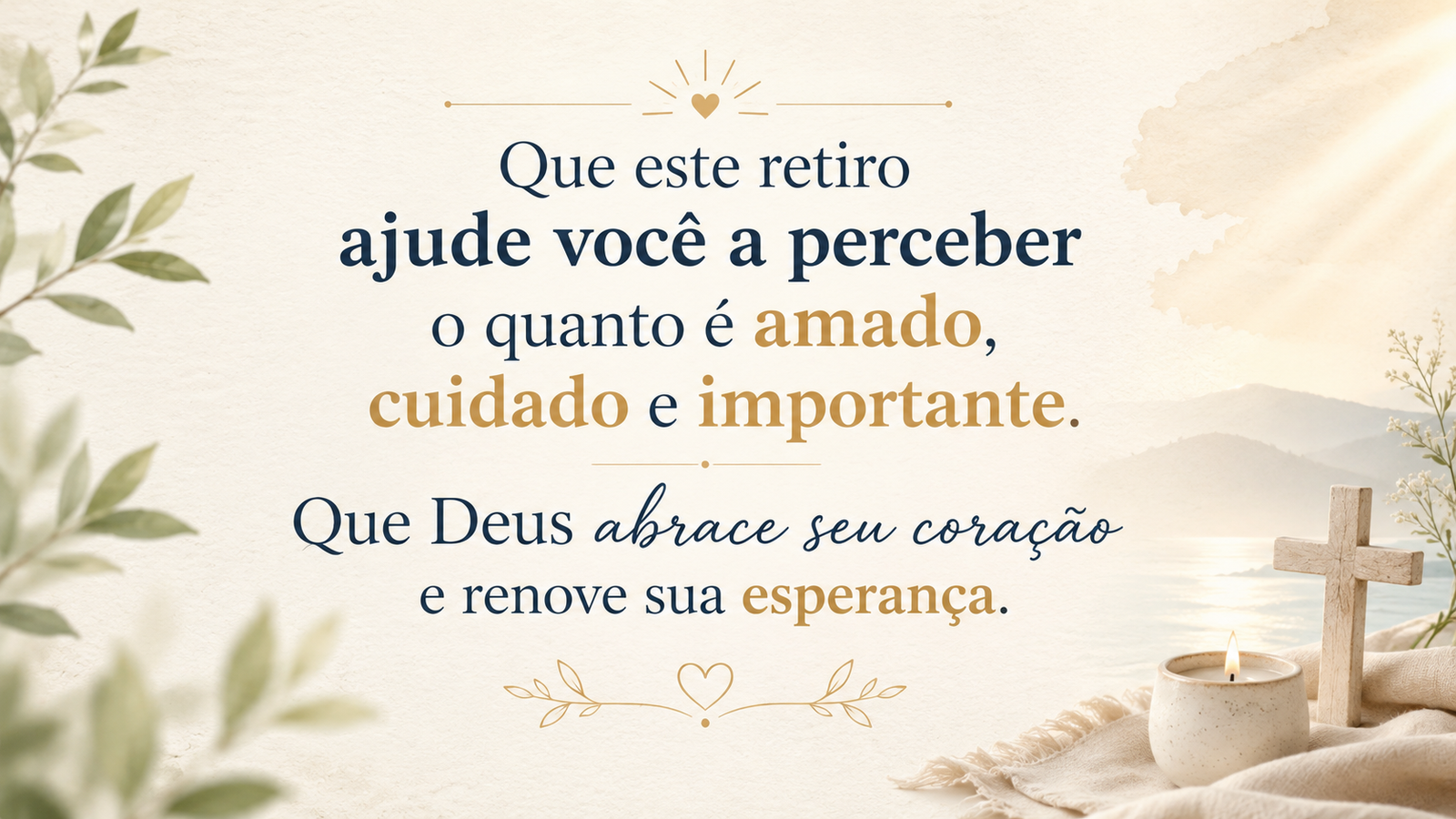 Mensagens para jovens em retiro religioso