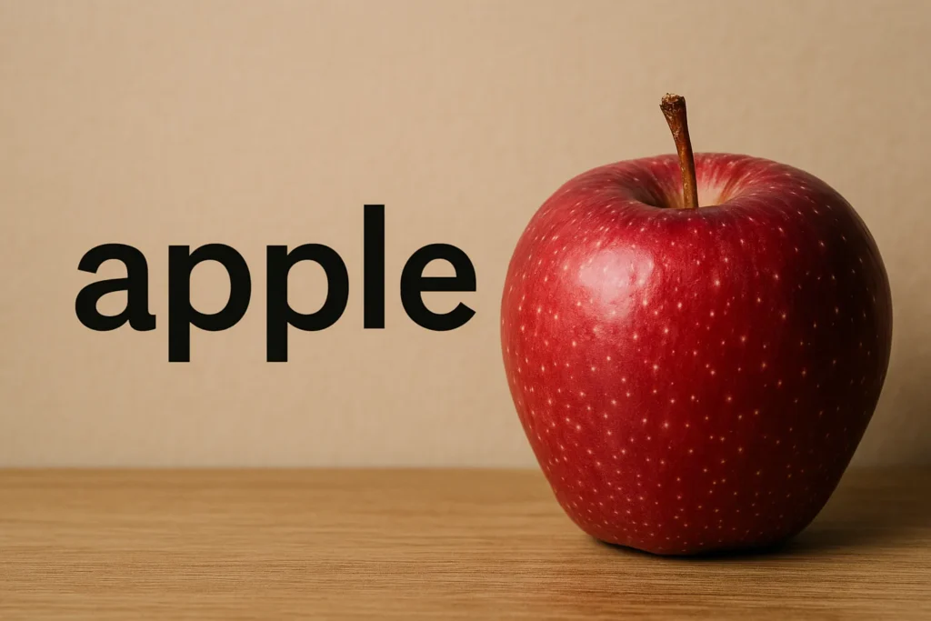 como se escreve maçã em inglês