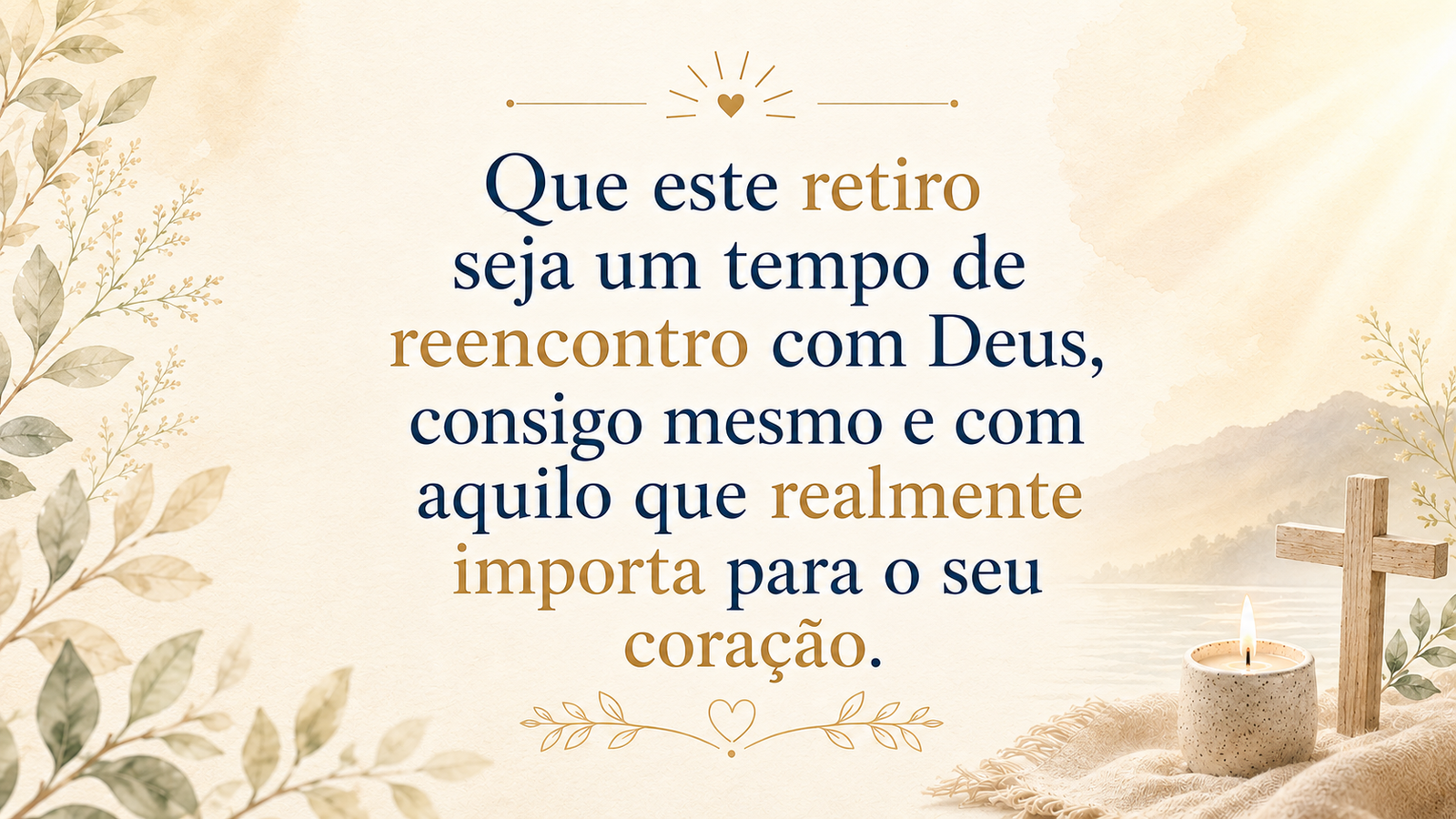 Mensagens para jovem em retiro religioso