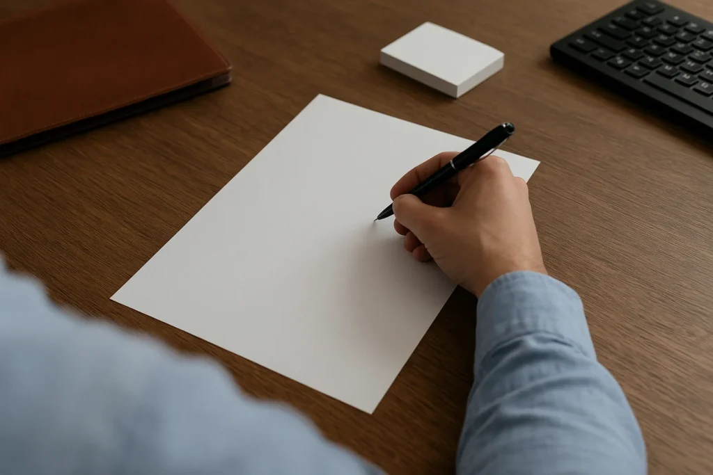 como escrever uma carta de demissão