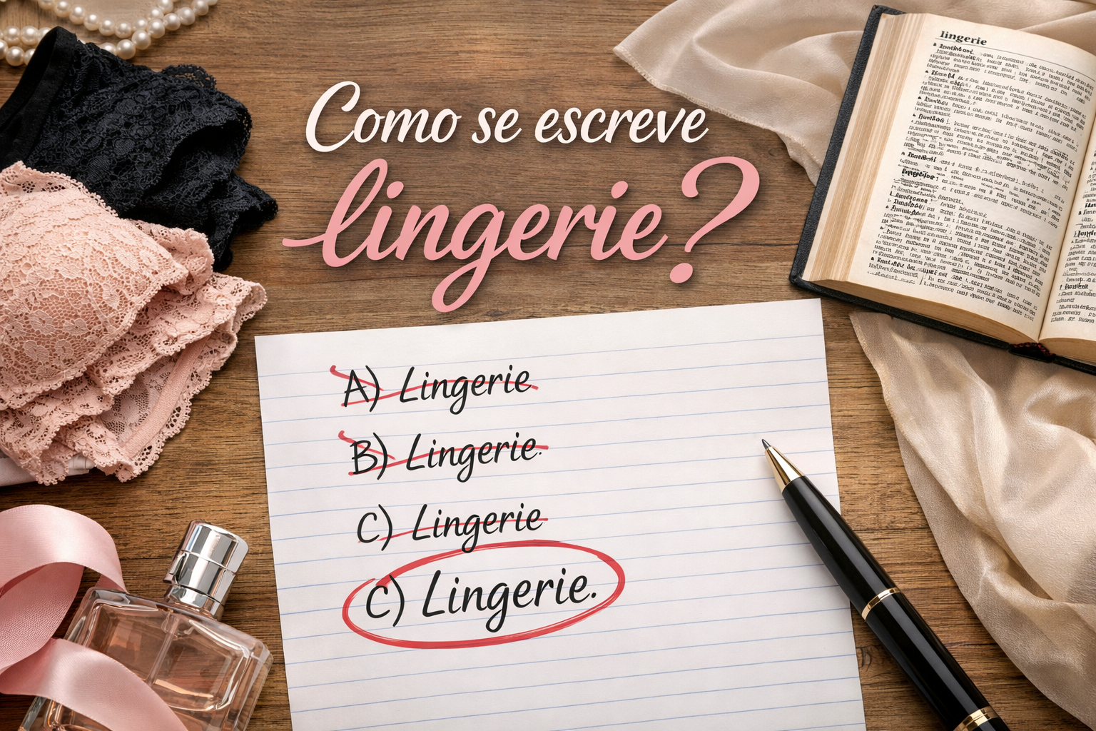 Como se escreve lingerie