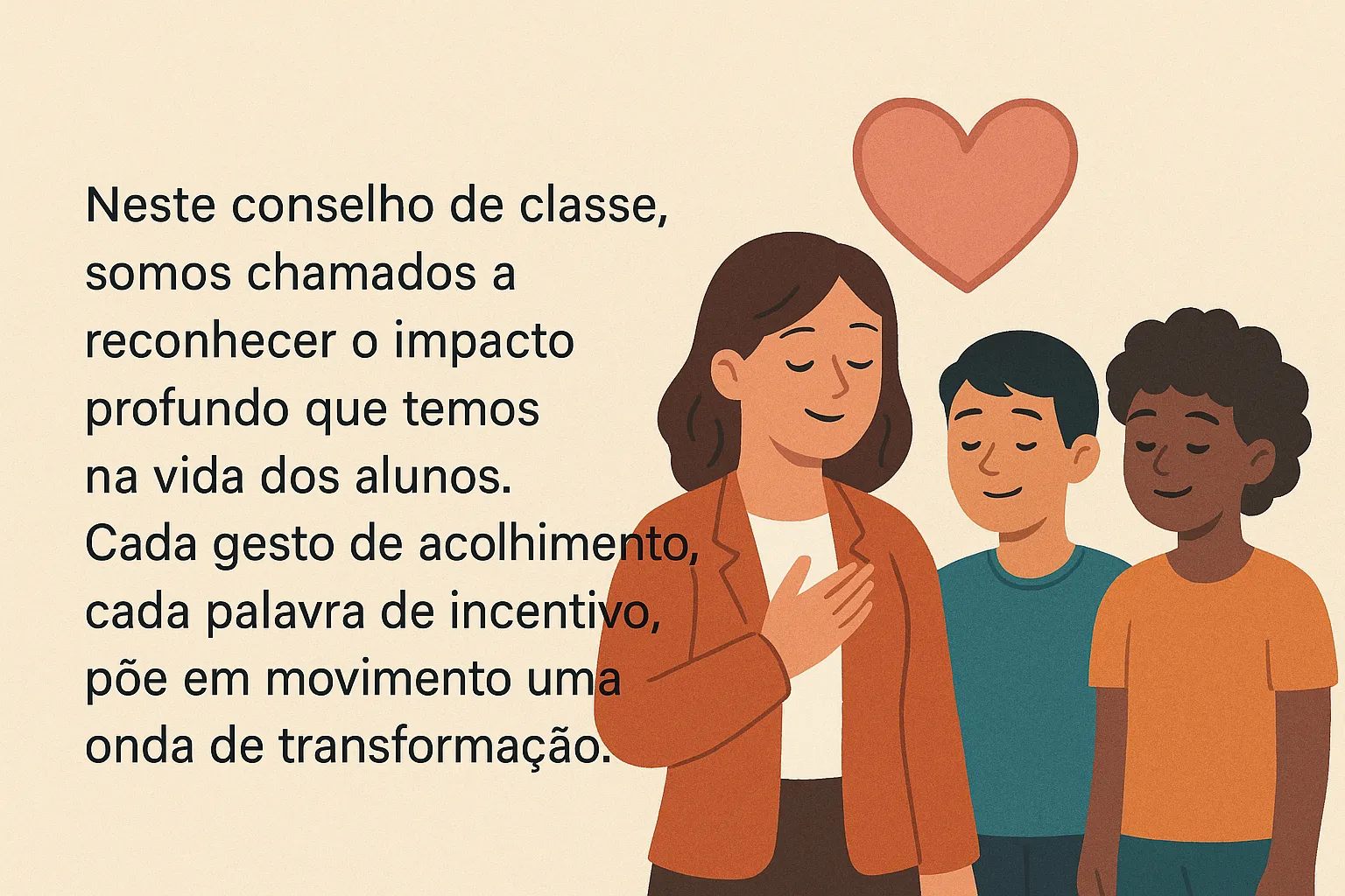 mensagem para conselho de classe 