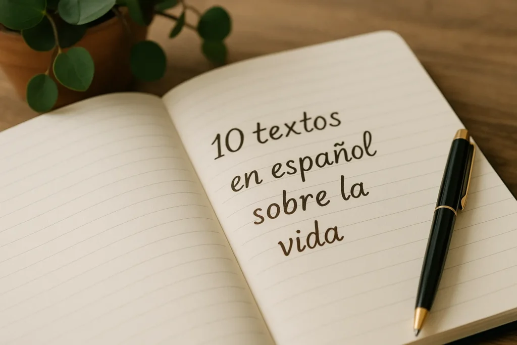 textos em espanhol sobre a vida