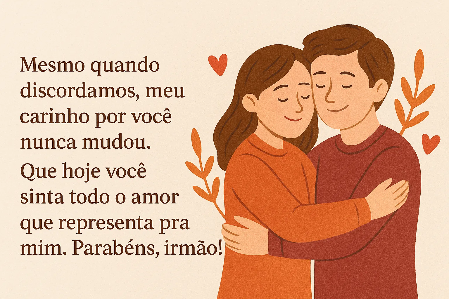 Mensagens de aniversário para irmão emocionante