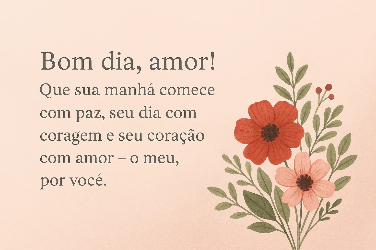 mensagem de bom dia para o amor