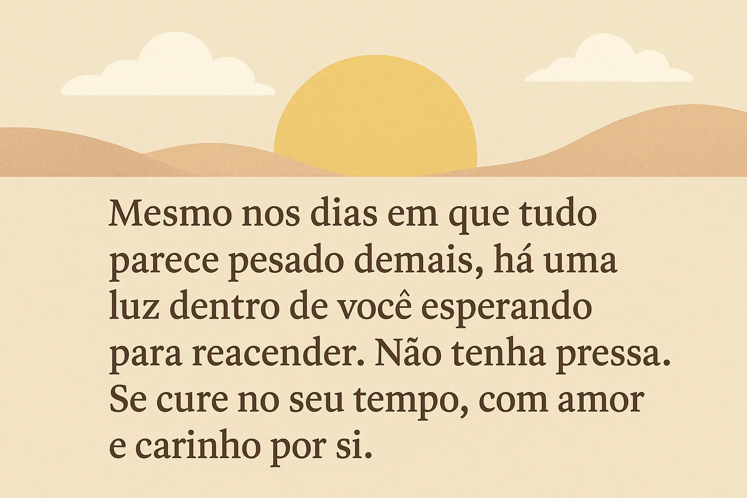 Mensagem de cura emocional para alguém que sofreu muito