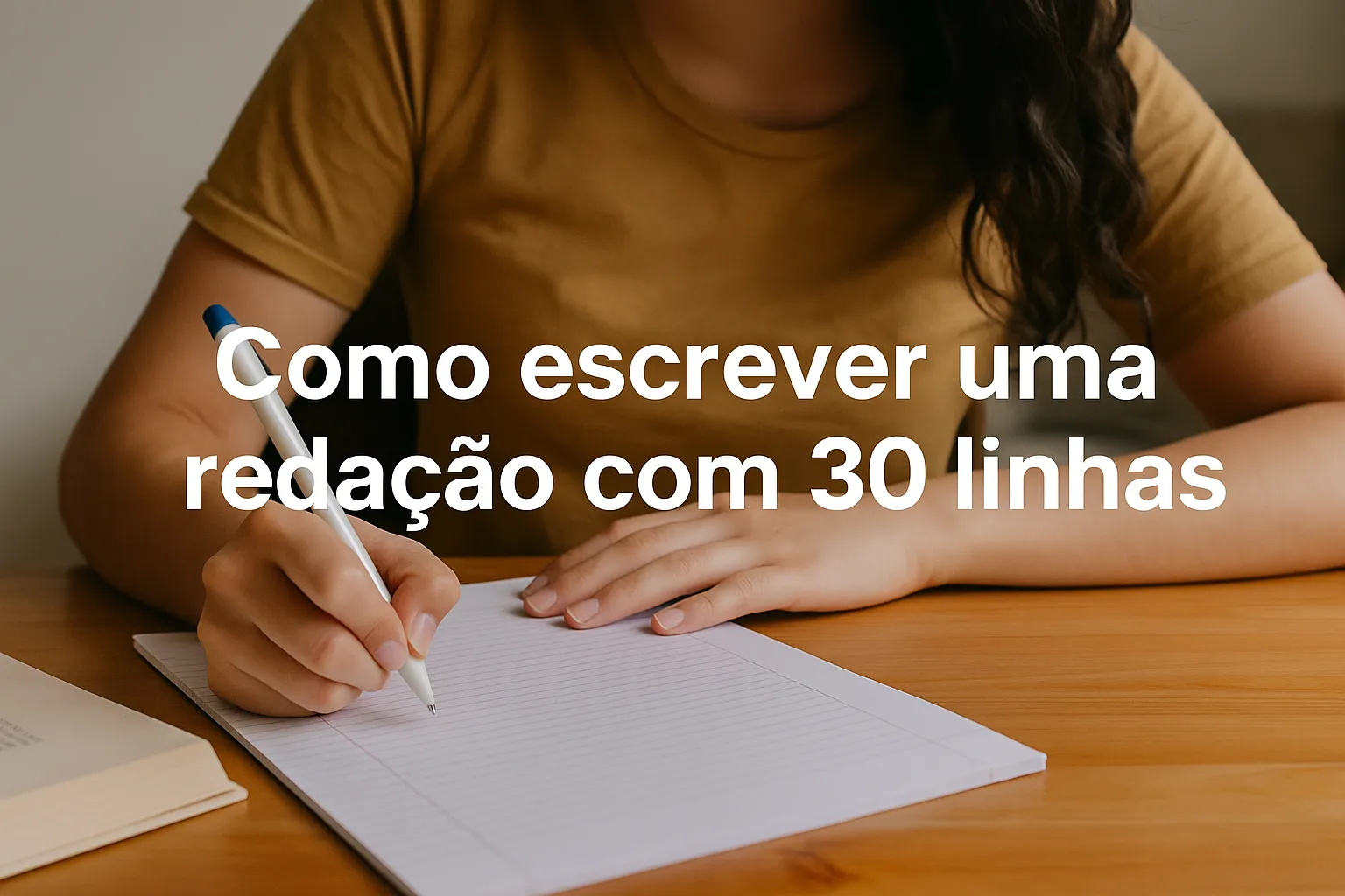 Como escrever uma redação com 30 linhas – Escritora de Sucesso