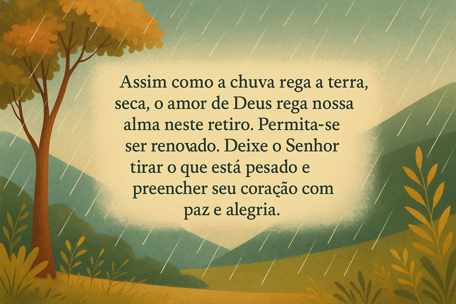 mensagem para retiro de igreja