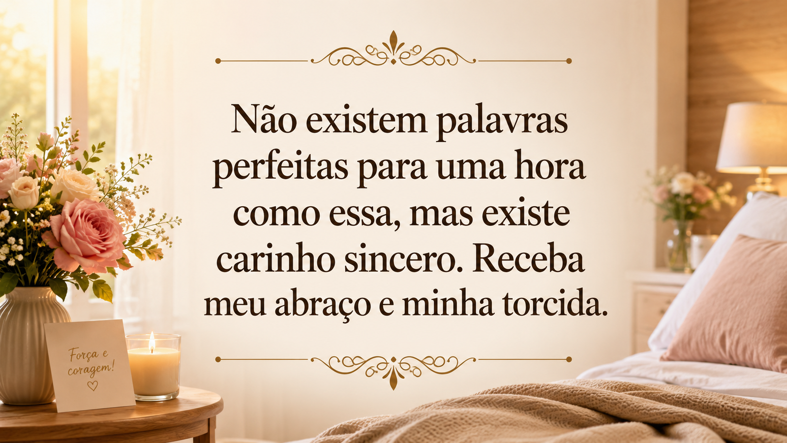 Mensagem positiva para acalmar quem vai operar