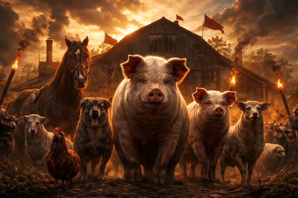 O resumo completo de A Revolução dos Bichos mostra como uma revolução idealista virou um regime opressor
