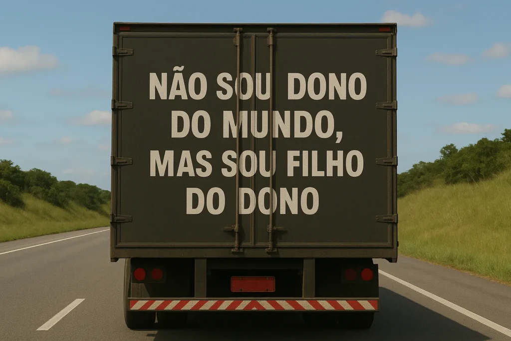 frases em para-choque de caminhão