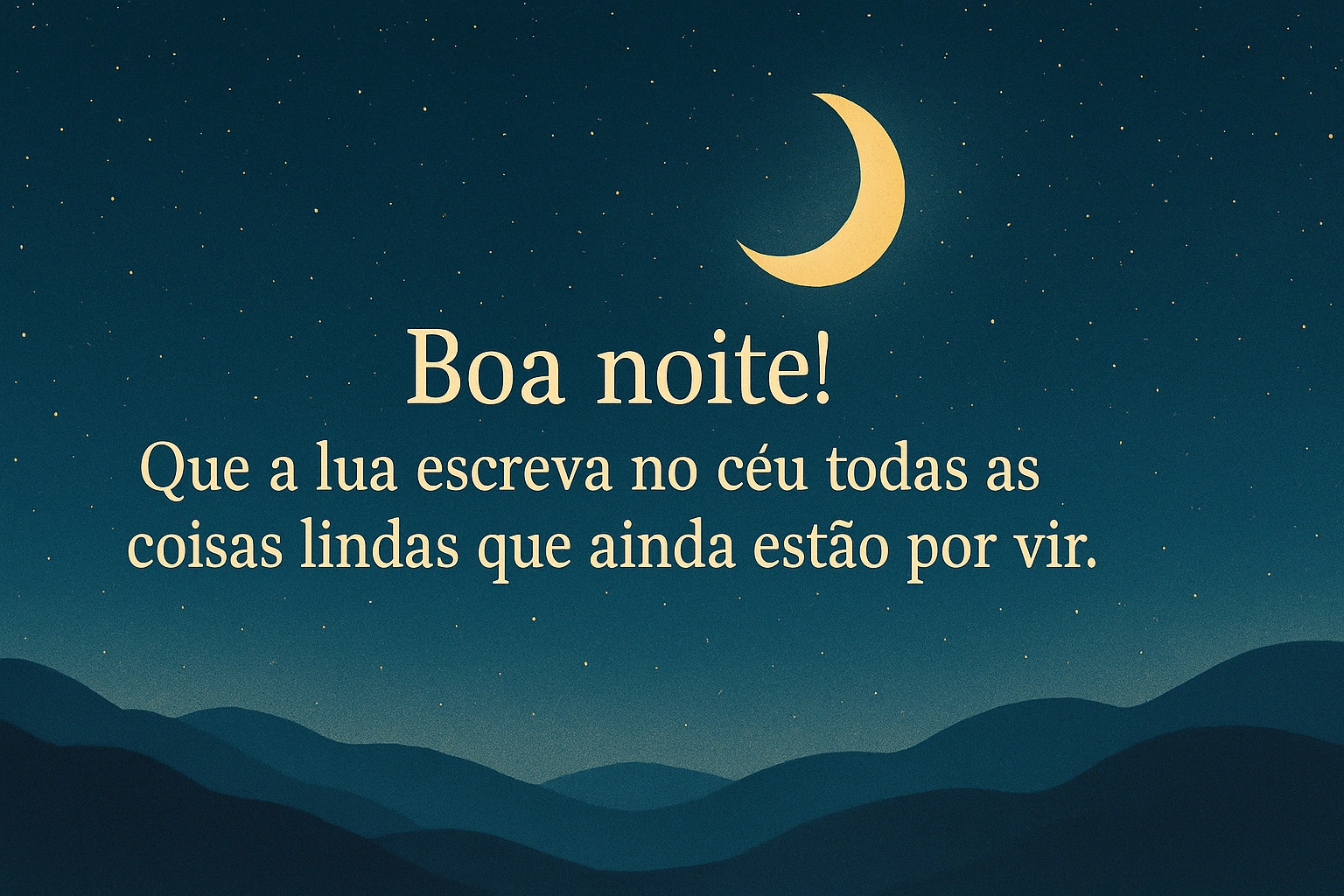 mensagem de boa noite diferente