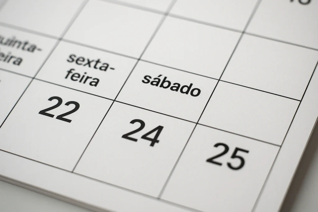 sábado conta como dia útil