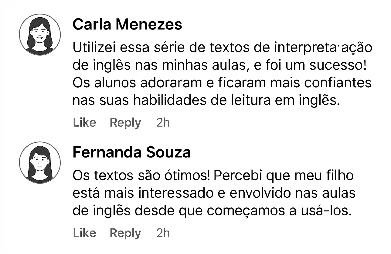pequenos textos em inglês para interpretação com gabarito 6 ano