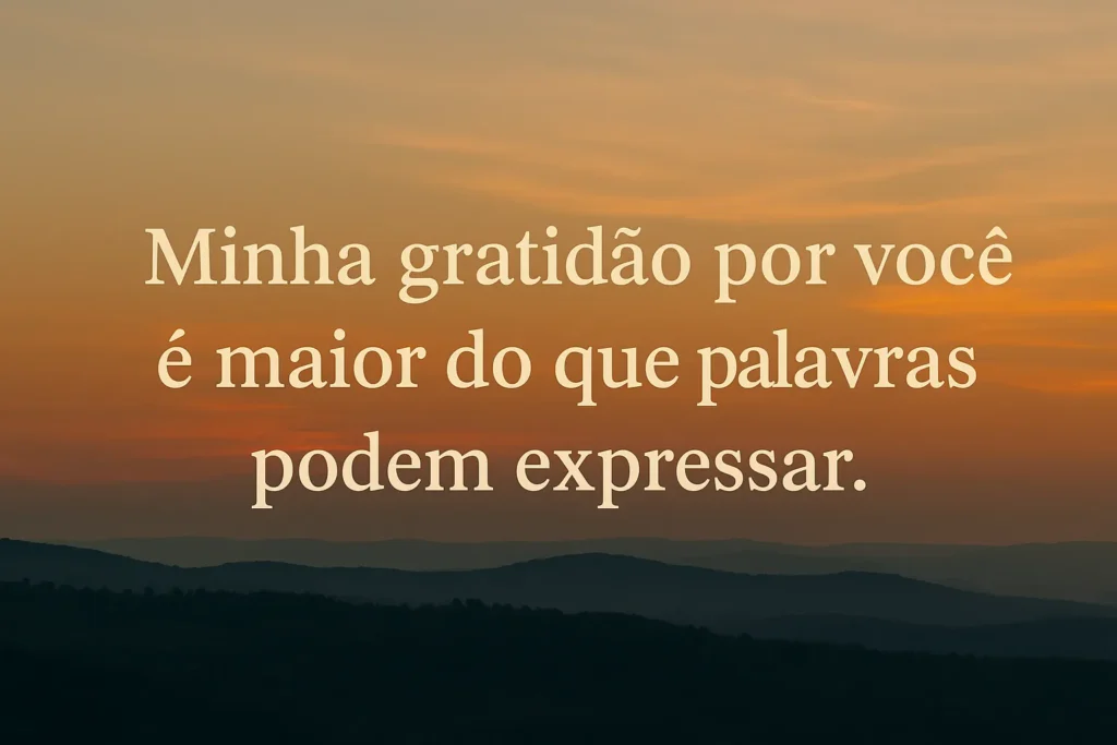 mensagem de agradecimento