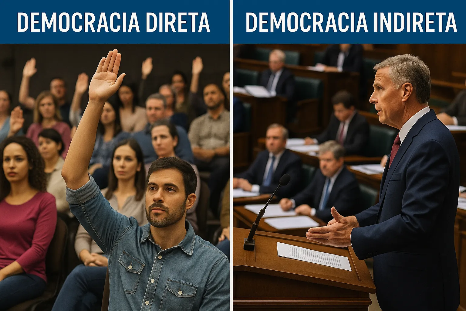 Qual a diferença entre democracia direta e democracia indireta ...