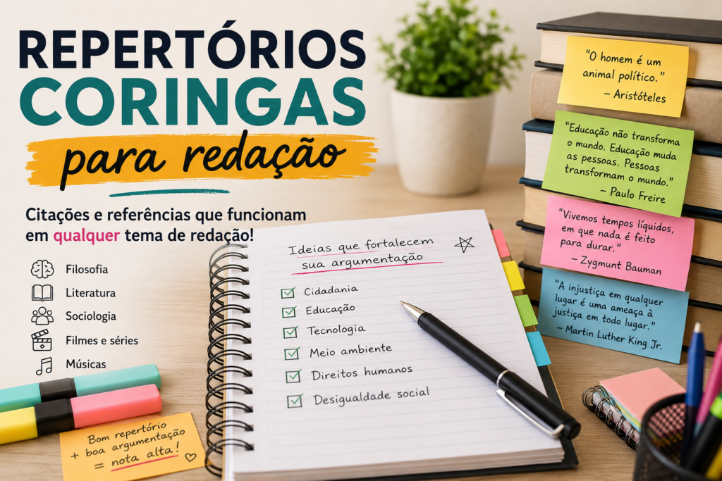 Repertórios coringas para redação 2026