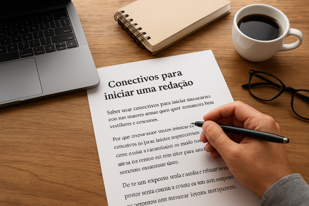 conectivos para iniciar uma redação