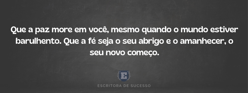 mensagem de reflexão com bom dia