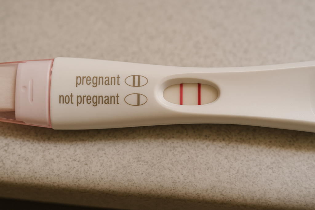 teste de gravidez positivo