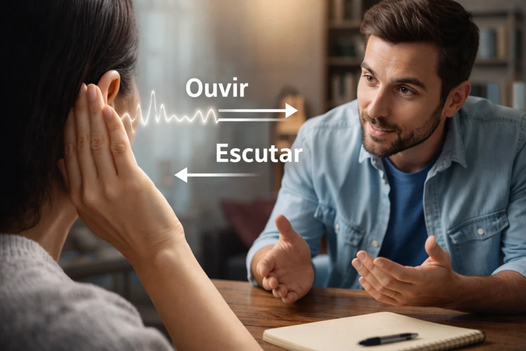 diferença entre ouvir e escutar