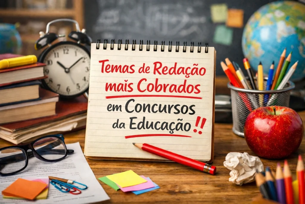 Temas de redação mais cobrados em concursos da educação