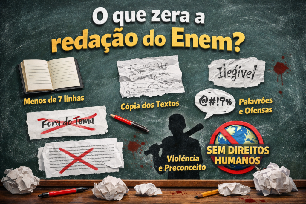 O que zera a redação do Enem
