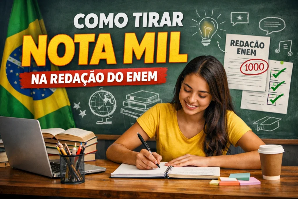 como tirar nota mil na redação do enem