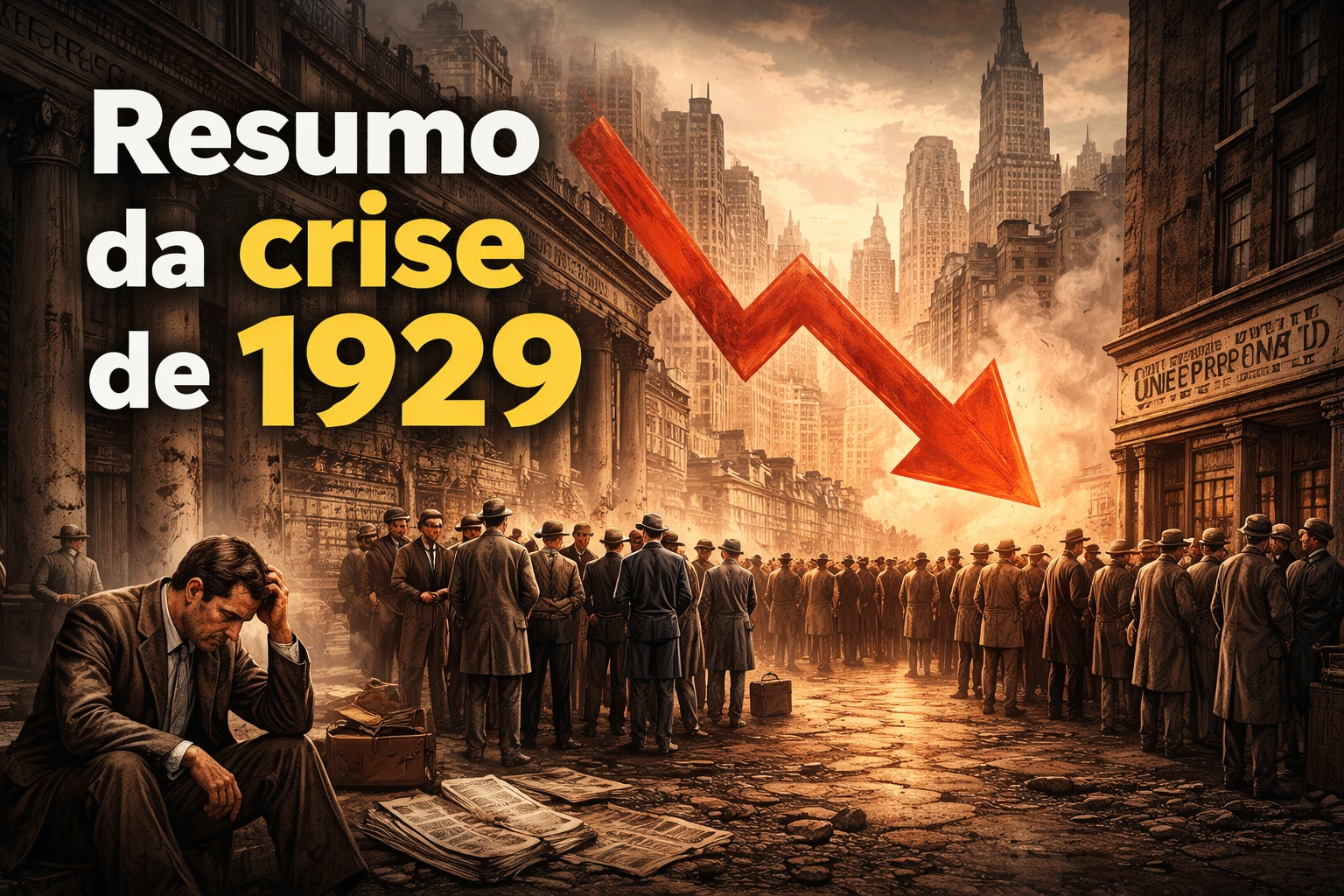 Resumo da crise de 1929: por que o “boom” dos anos 1920 virou pânico ...