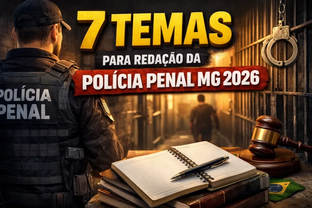 temas para redação da Polícia Penal MG 2026