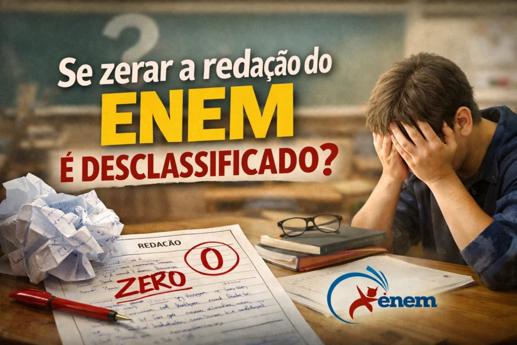 se zerar a redação do Enem é desclassificado