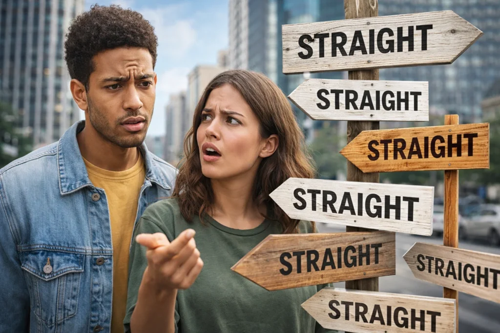 O que significa a palavra straight