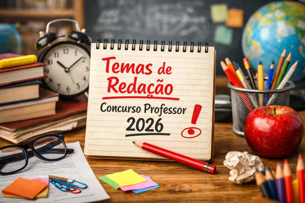 temas de redação para concurso público de professor em 2026