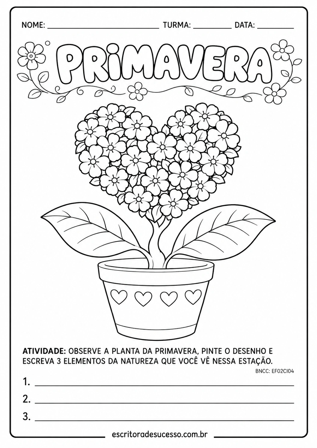 plano de aula sobre a primavera educação infantil bncc