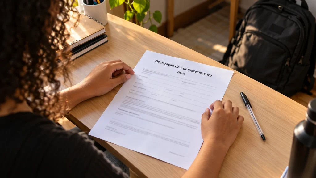 declaração de comparecimento Enem